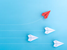 paper airplanes illustrating concept of strategy and planning