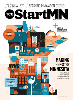 The cover of the 2023 edition of StartMN, a hub for entrepreneurial news, strategy, and advice