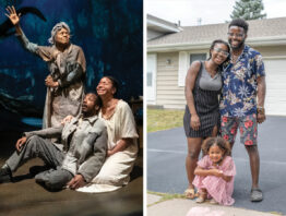 Left: Penumbra's Sugar in Our Wounds. Right: Carroll Alihonou bought an Apple Valley home in June through a Twin Cities Habitat for Humanity program. Alihonou, who lives in the home with her daughter, Alexandria, and boyfriend, Bahati, accessed a financial assistance and affordable mortgage program.