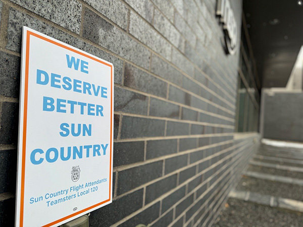 Union sign at MSP Airport's Terminal 2.