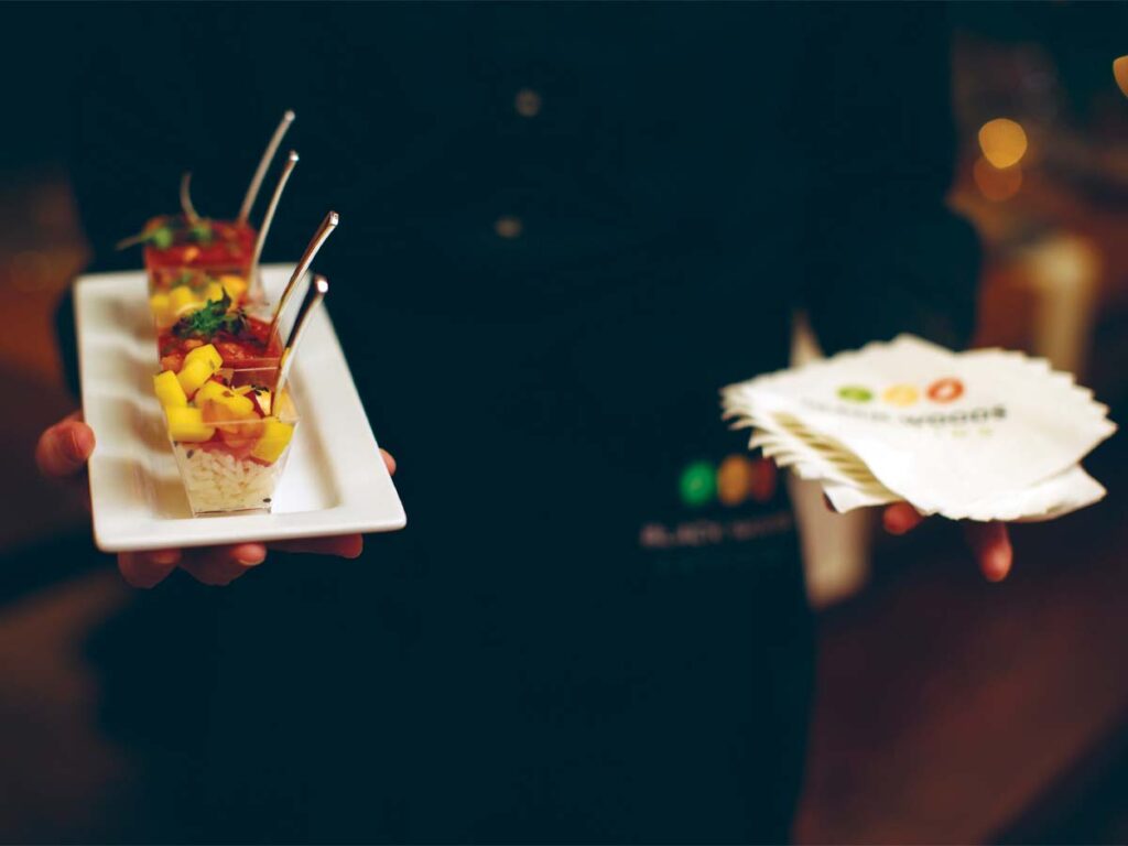 Hors d'oeuvres by Black Woods Group Catering