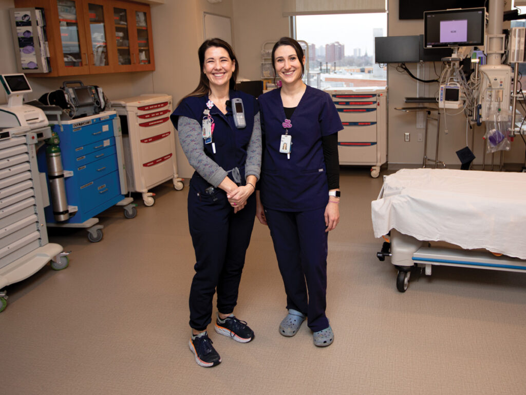 Clara Reed, RN and Carole Wicklander, RN, at Abbott Northwestern
