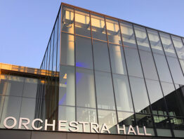 The exterior of Orchestra Hall in downtown Minneapolis