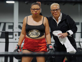 Sheletta Brundidge in a boxing ring