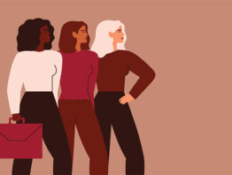 illustration of women business leaders standing together