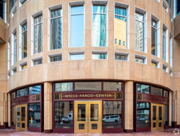Front entrance of the Wells Fargo Center in downtown Minneapolis