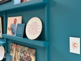 Capption users get artwork descriptions on their phone by holding them near a white tag about the size of an index card.