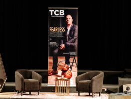 The cover of TCB's December 2024/January 2025 issue on display at our Person of the Year celebration on Wednesday, Dec. 4.