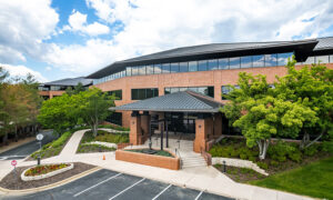 Exterior photo of an office building at 10380 Bren Road West in Minnetonka.