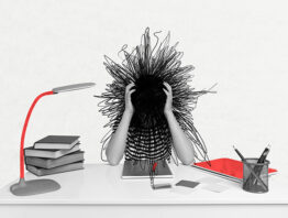 conceptual illustration of employee burnout