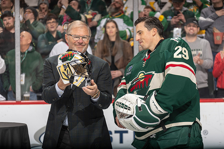 On Feb. 9, 2024, owner Craig Leipold and Minnesota Wild fans honored goalie Marc-Andre Fleury for playing in 1,000 NHL games.