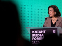 Knight Foundation president and CEO Maribel Perez Wadsworth delivered an opening message at the organization's Media Forum in February.