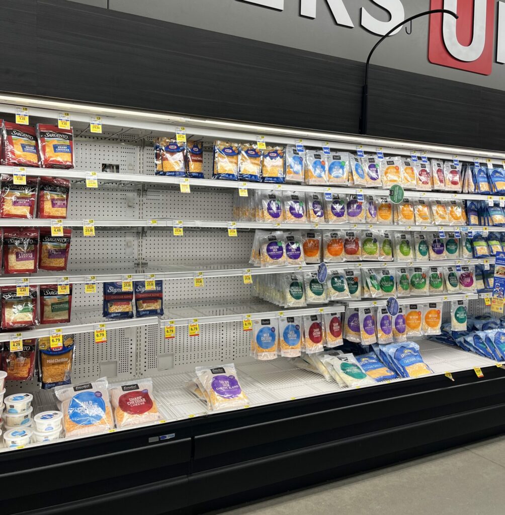 Noticeable gaps at the Cub in St. Louis Park at noon Wednesday