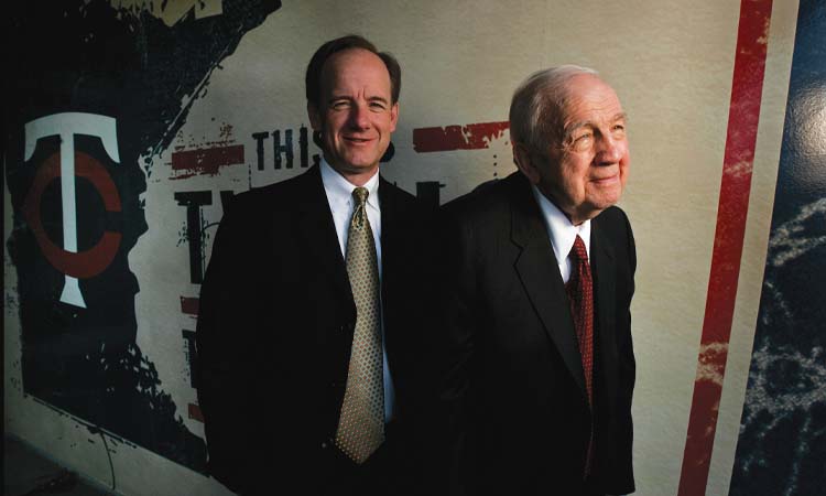 Jim Pohlad and his father, Carl, in 2005.