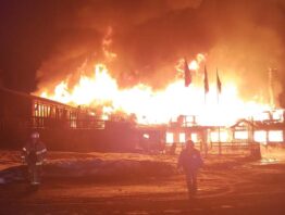 Lutsen Resort on fire