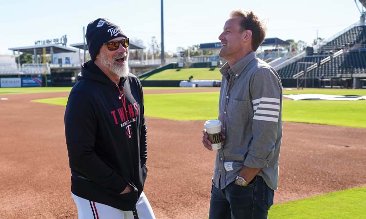 Twins manager Derek Shelton and Tom Pohlad
