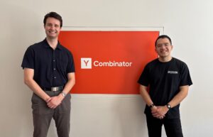 Adialante co-founders Parker Jenkins (left) and Efrain Torres (right) at Y Combinator in San Francisco, California this spring.