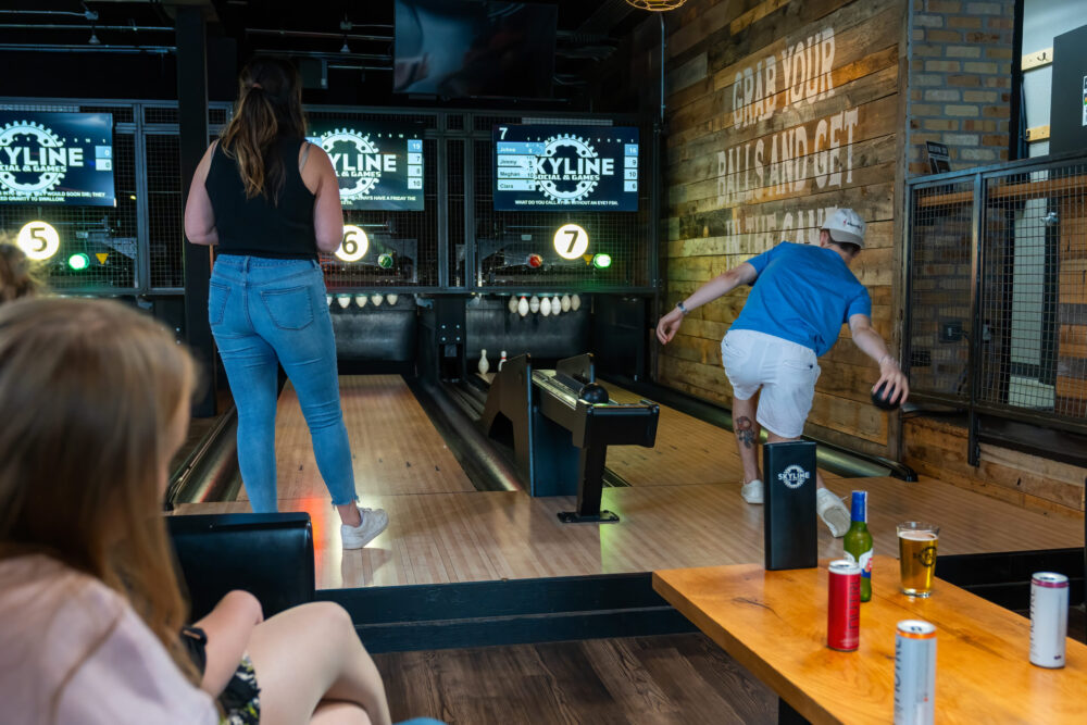 Duckpin bowling at Skyline in Hermantown
